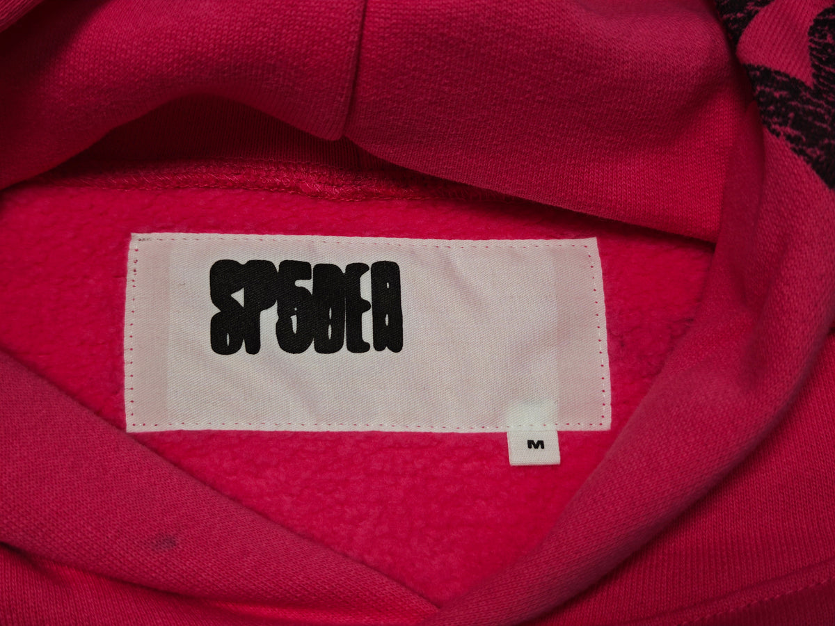 SP5DER Stencil Hoodie Pink