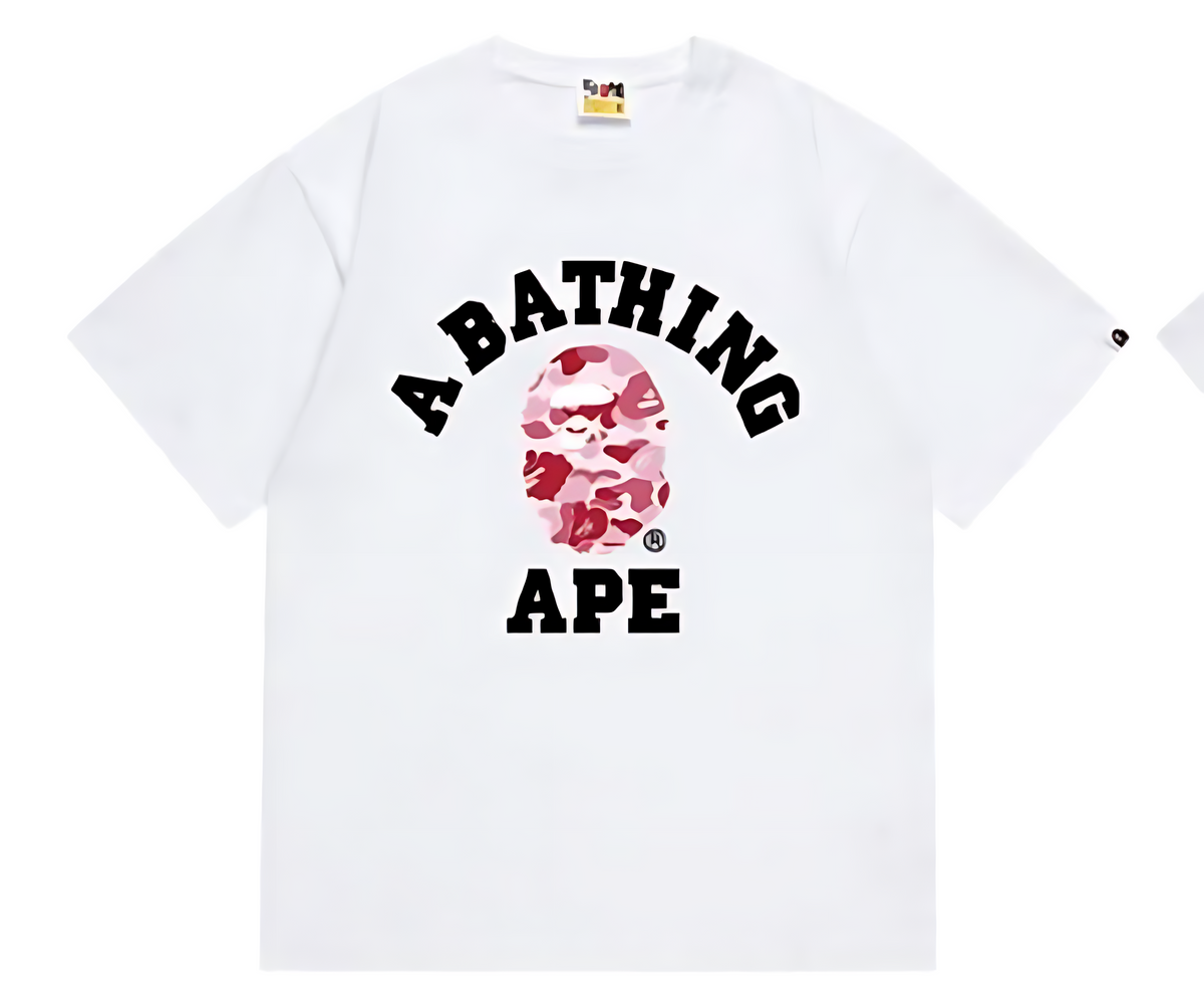 BAPE ABC Camo College Tee Black/White