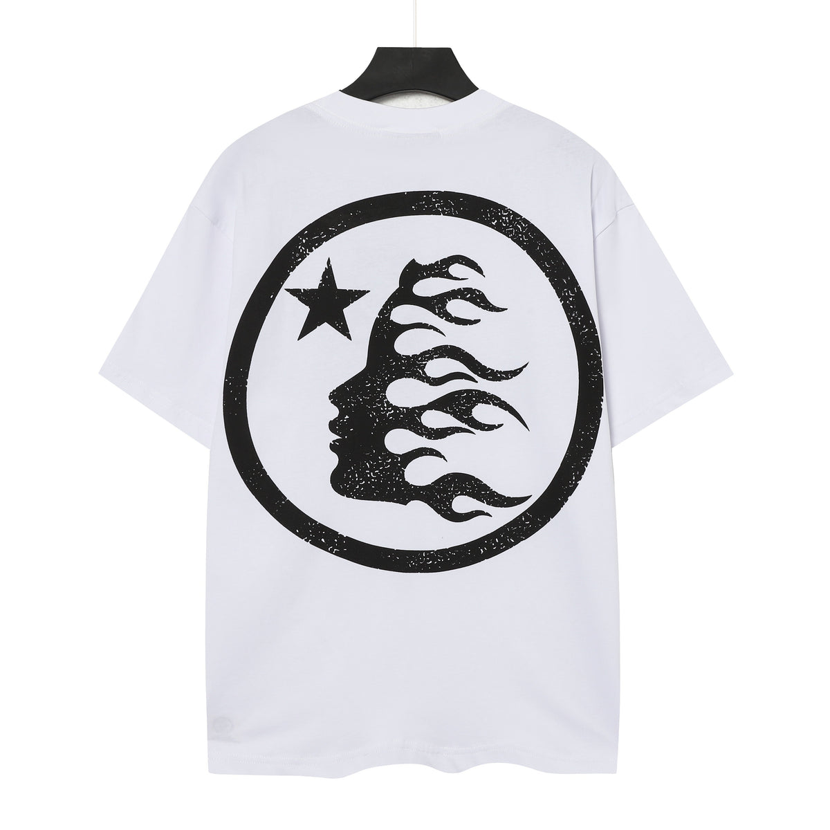 Hellstar Graphic Logo Rhinestone Vintage White T-Shirt