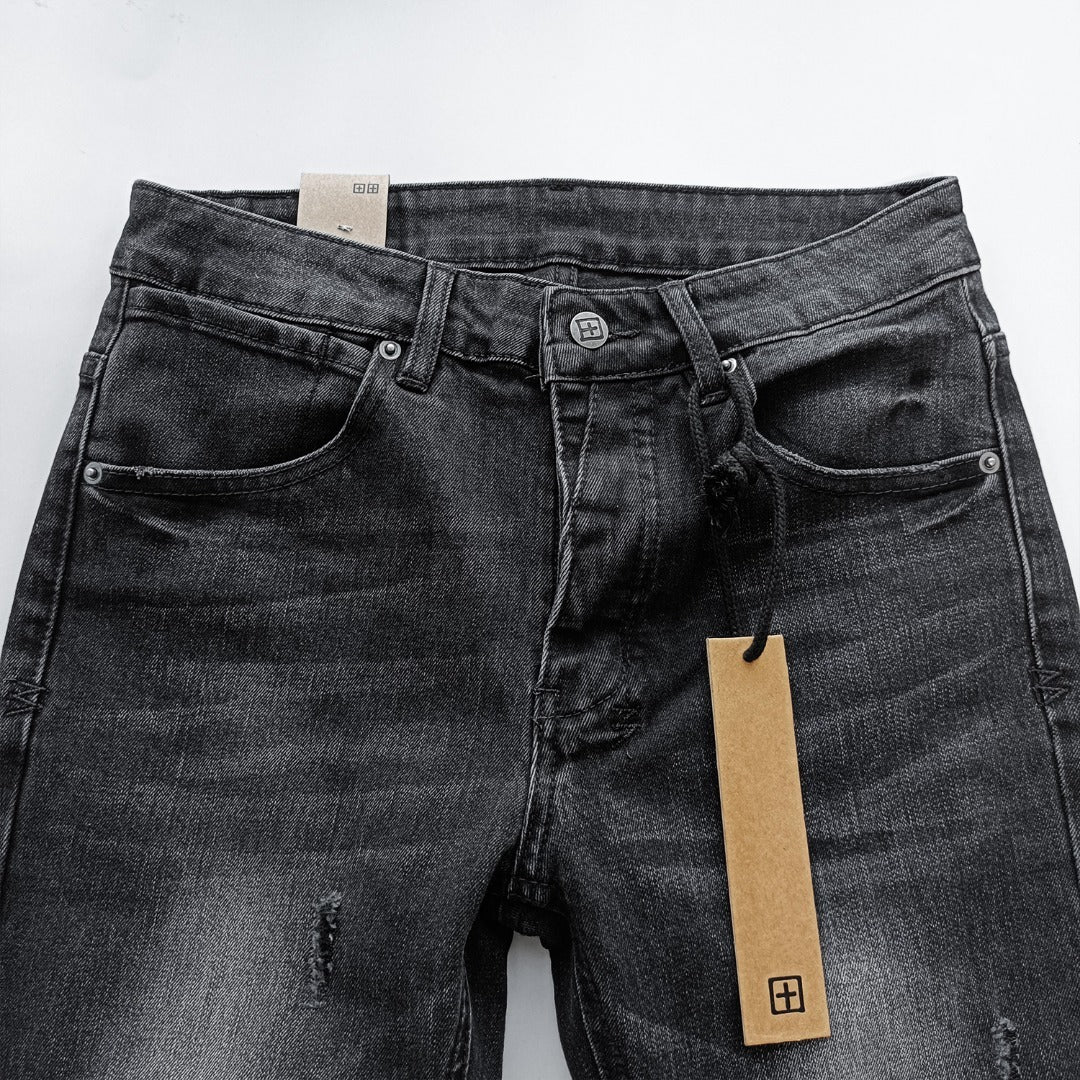 Ksubi Chitch Slim Men's Ripped Washed Black Jeans