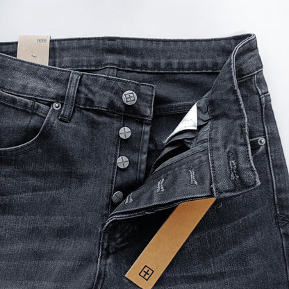 Ksubi Van Winkle Men's Washed Black Distressed Paint Splatter Jeans