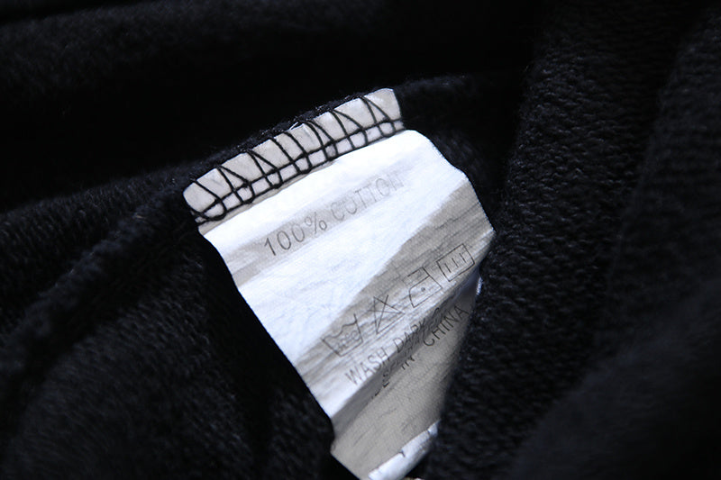 Hellstar Uniform Hoodie Black HSR062 Vintage Washed Fleece Sweatshirt