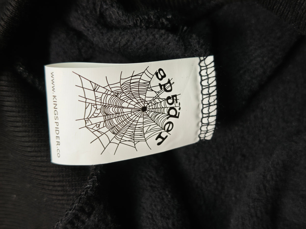 Sp5der OG Web V2 Hoodie Black Orange