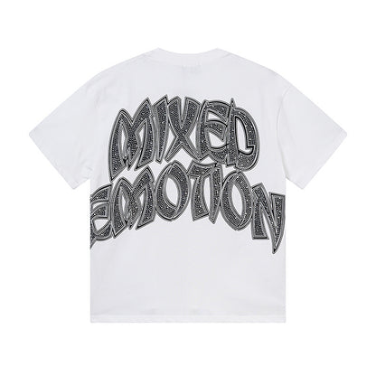 Mixed Emotion 'Arch Angel' Rhinestone Tee - White