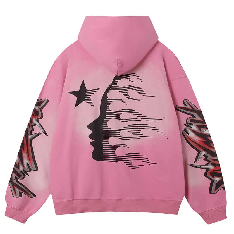 Hellstar Brainwashed Without Brain Hoodie Pink