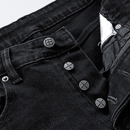 Ksubi Chitch Men's Black Distressed Paint Splatter Jeans