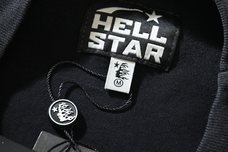 Hellstar The Future Graphic Print Oversized Streetwear T-Shirt - Black/Pink