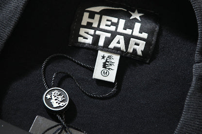 Hellstar The Future Graphic Print Oversized Streetwear T-Shirt - Black/Pink