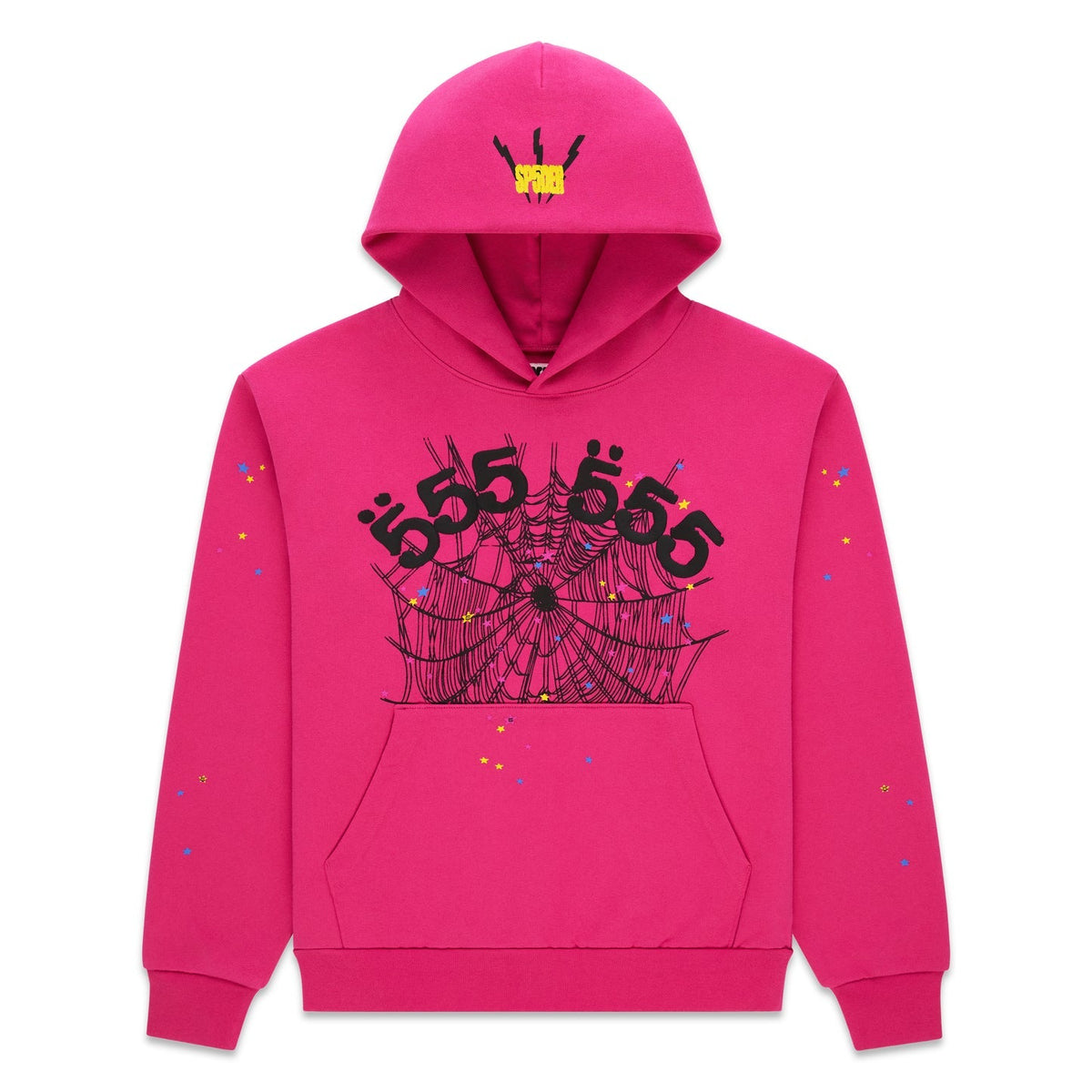 Sp5der Angel Number Hoodie Pink
