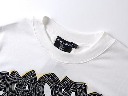 Mixed Emotion 'Arch Angel' Rhinestone Tee - White