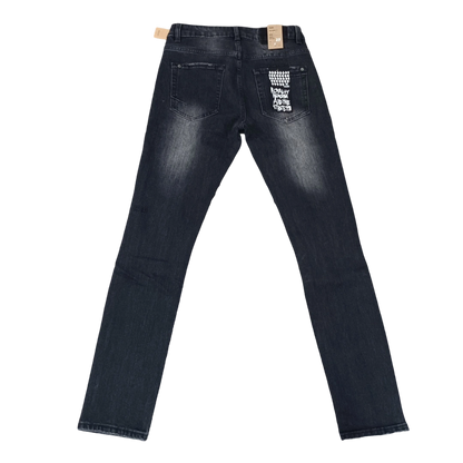 Ksubi Chitch Slim Men's Ripped Washed Black Jeans