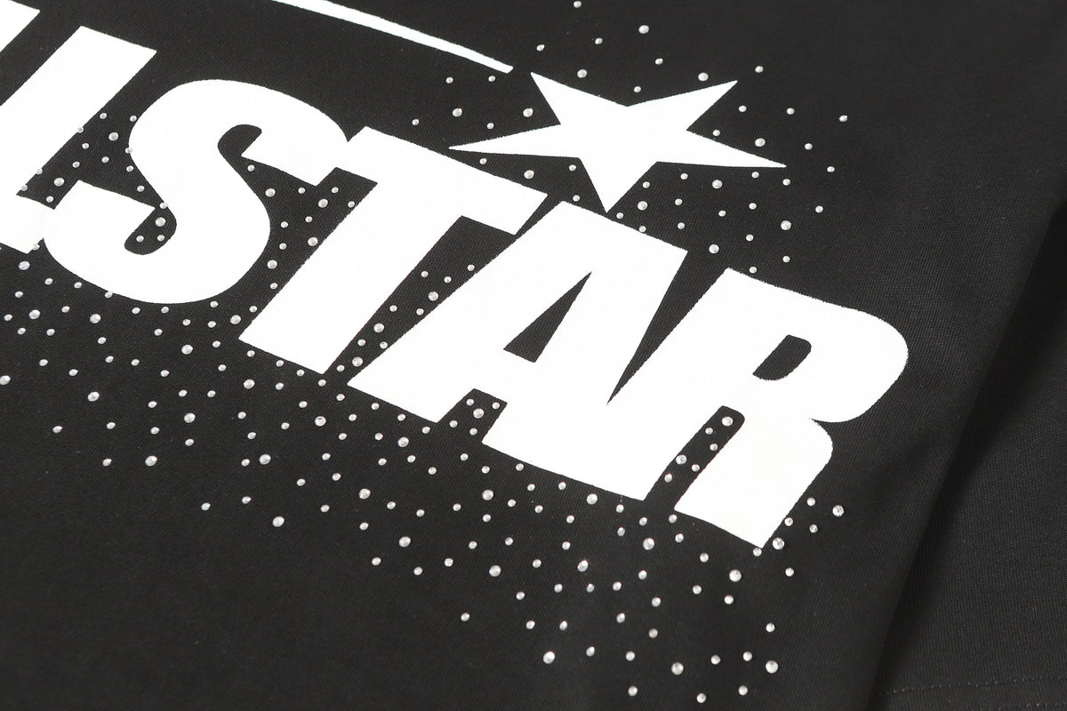 Hellstar Graphic Logo Rhinestone Vintage Black T-Shirt