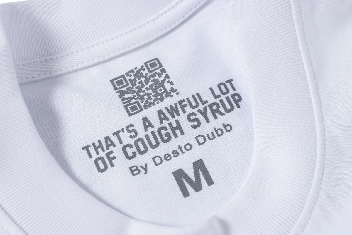 That's A Awful Lot Of Cough Syrup Brick Wall Cartoon White T-Shirt
