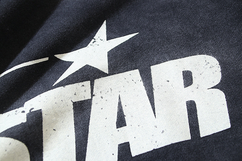 Hellstar Uniform Hoodie Black HSR062 Vintage Washed Fleece Sweatshirt