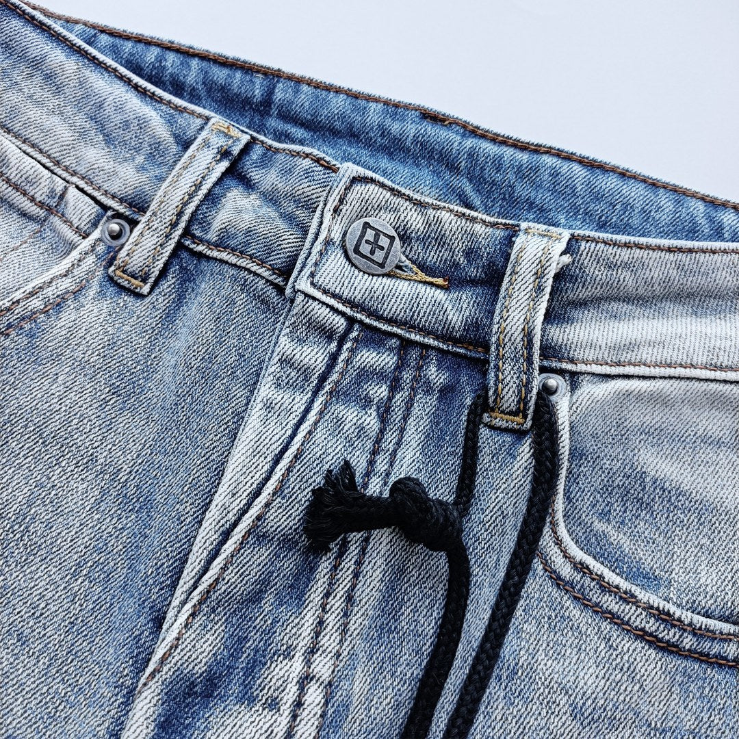 Ksubi Van Winkle Men's Light Blue Print Skinny Fit Jeans