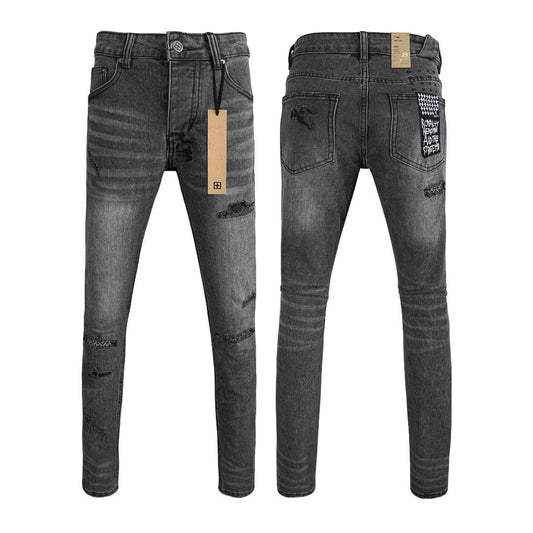 Ksubi Chitch Slim Men's Distressed Washed Grey Jeans